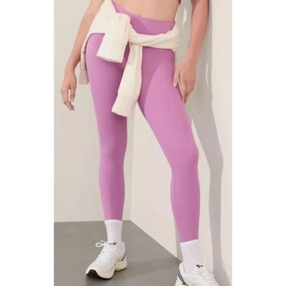 Athleta 798638-192 Women's Sz M Lotus Pink/Light Purple Transcend 7/8 Tights - Picture 8 of 8